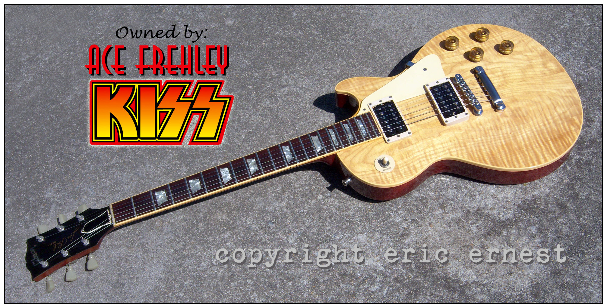 Ace Frehley of KISS | 1975 Gibson Les Paul Strings and Things guitar tour owned live collection