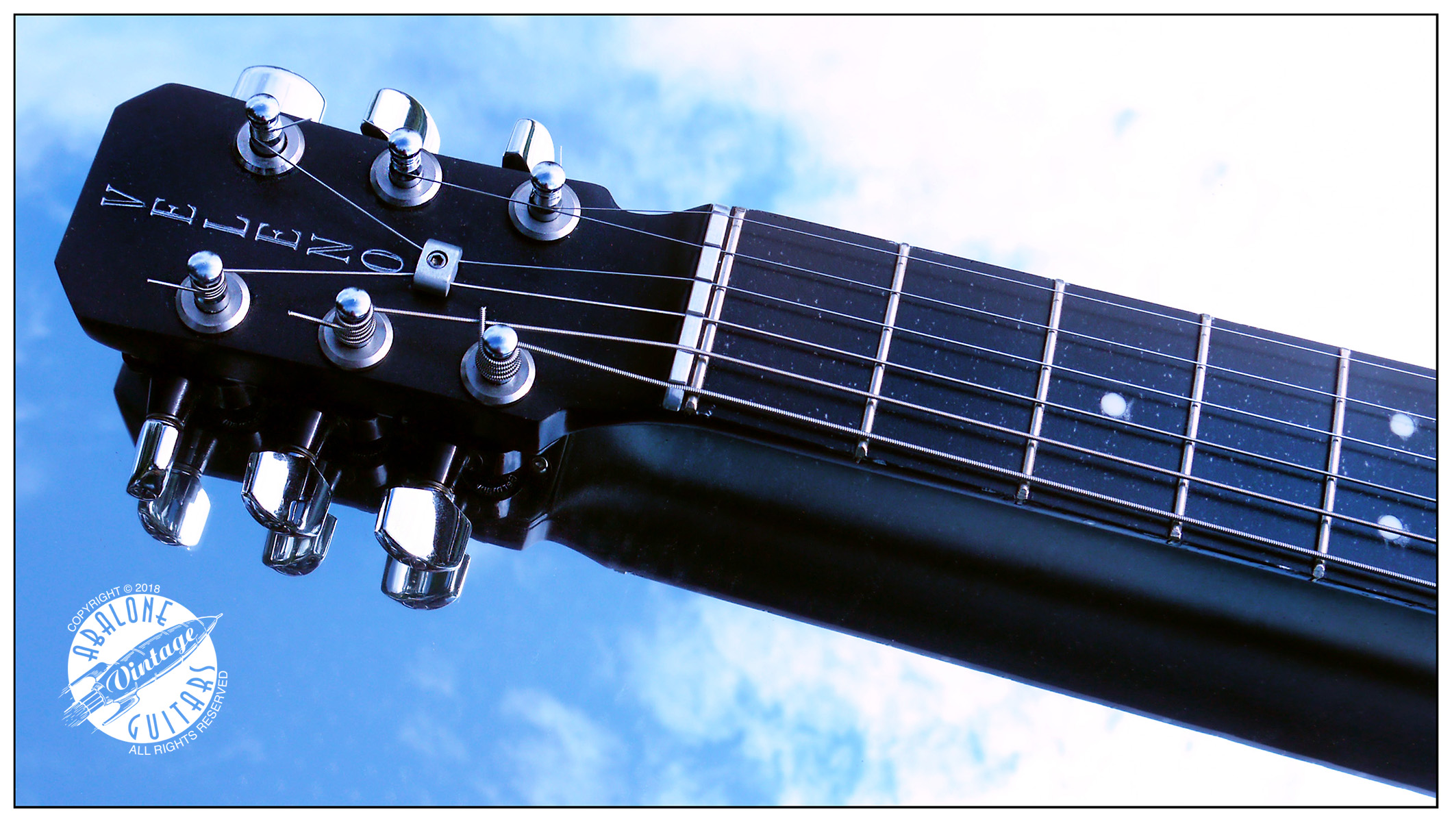 rare unusual aluminum travel instrument 1976 Veleno Traveler guitar.