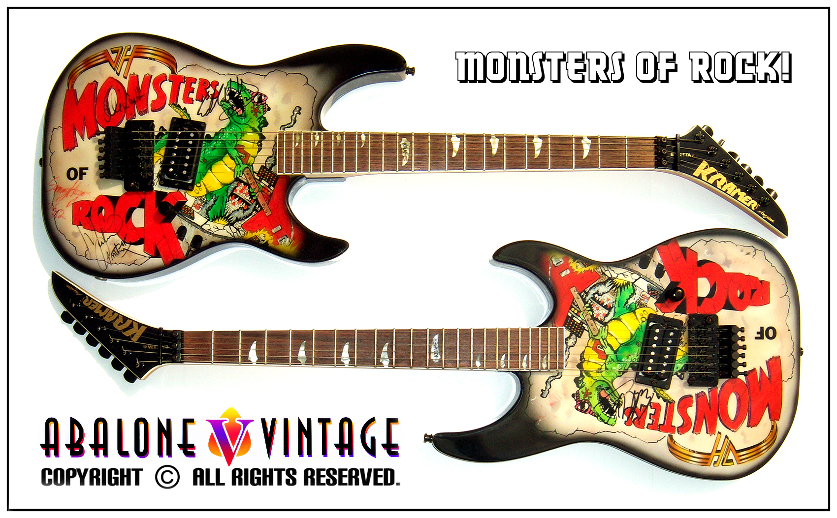 1988 Kramer Monsters of Rock graphic Van Halen Guitars!