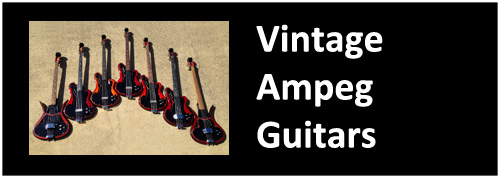 1966 1967 Ampeg Scroll Bass and Devil Bass guitars