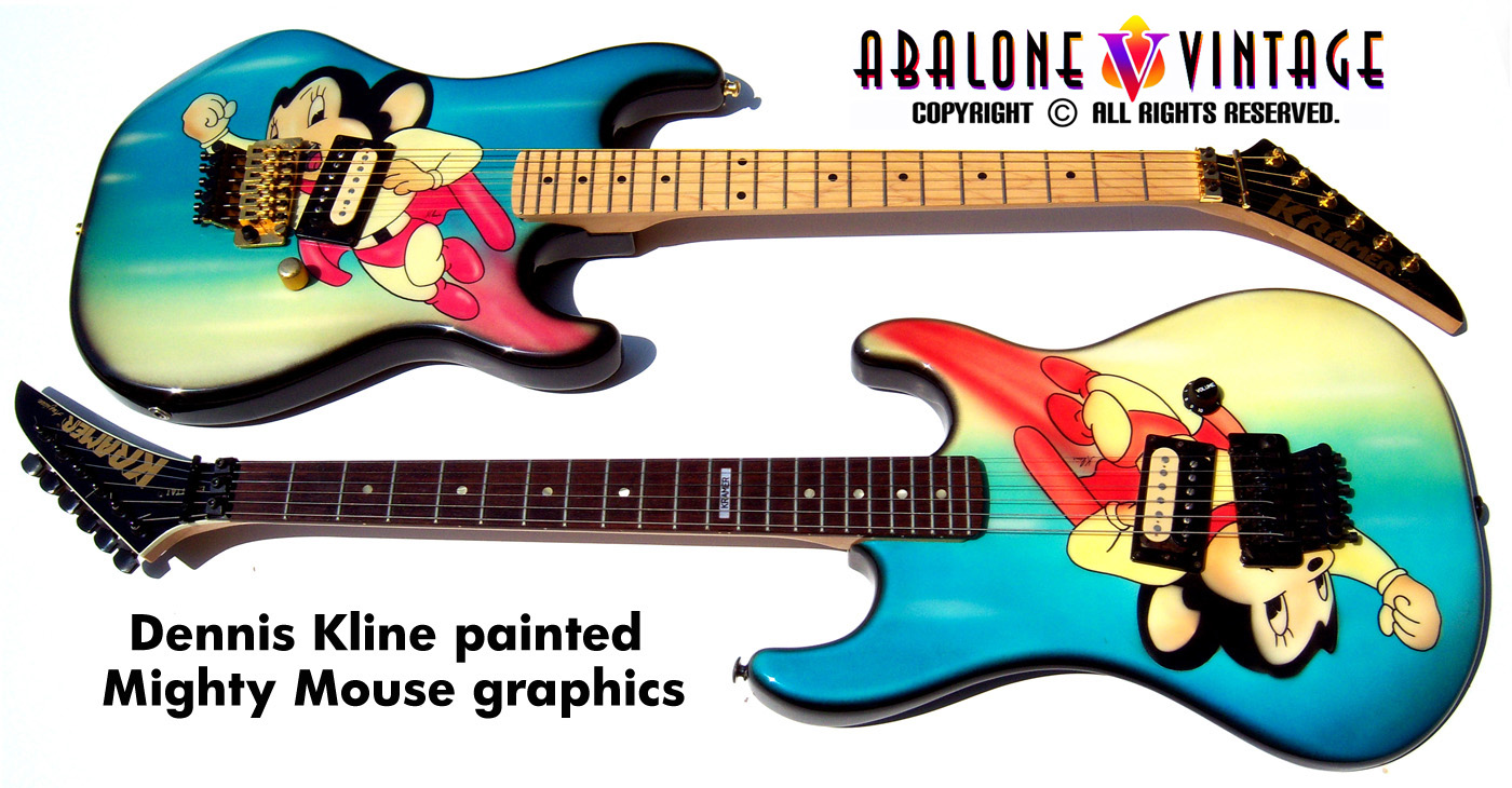 1987 Kramer Mighty Mouse graphic guitars